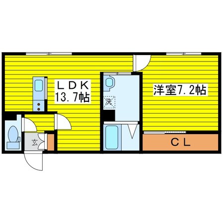 新道東駅 徒歩9分 3階の物件間取画像